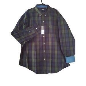 IZOD Men's Dress Shirt Green/Blue Sizes 1(MED) & 1 (‎ 2XL)
